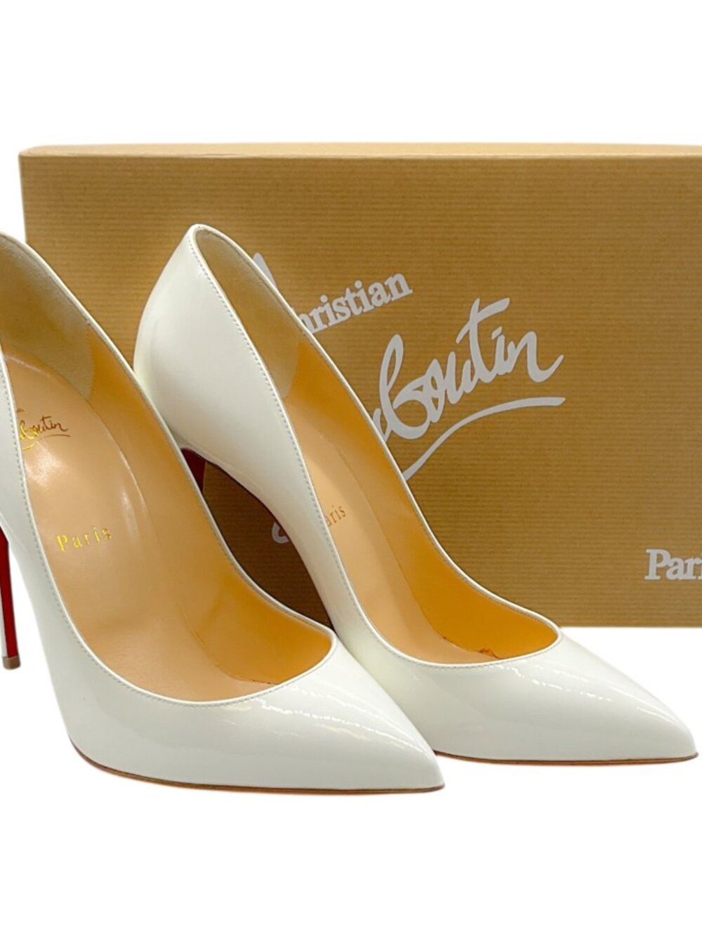 Christian Louboutin White Patent Leather Pigalle Follies Pumps - Picture 6 of 7